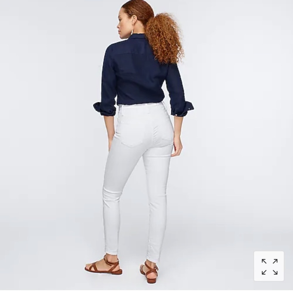 Like New J.Crew White Curvy Toothpick Jeans